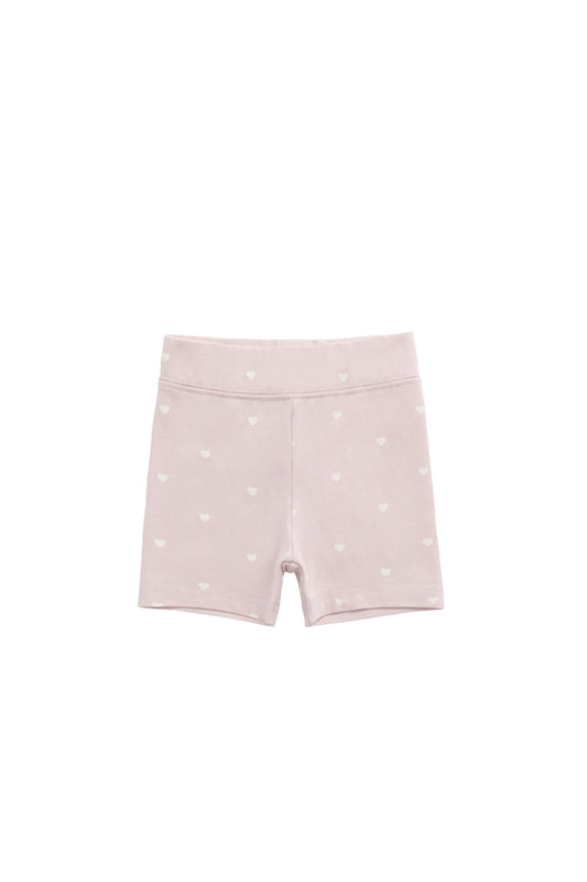 Organic Cotton Everyday Bike Short - Petite Heart Old Rose