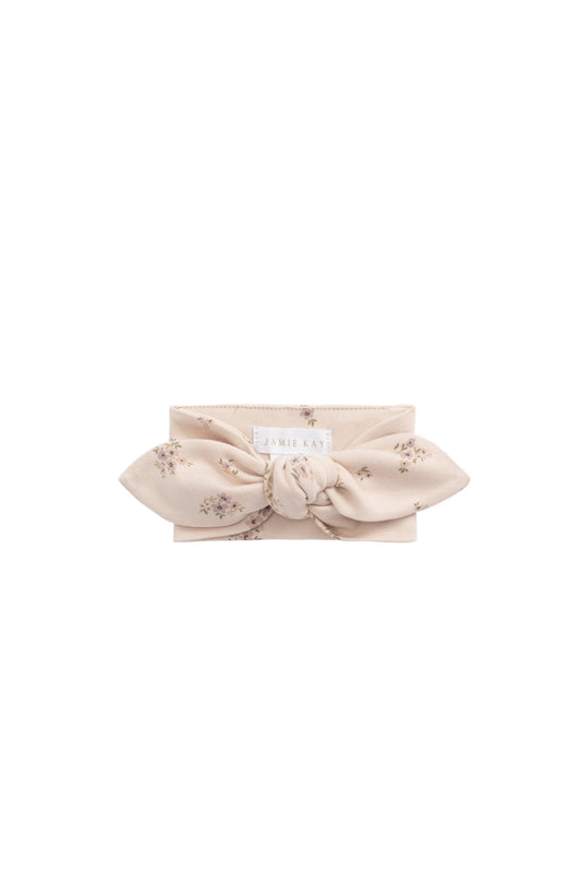 Organic Cotton Headband - Goldie Bouquet Pink Tint