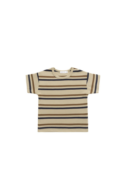 Pima Cotton Hunter Tee - Hudson Stripe