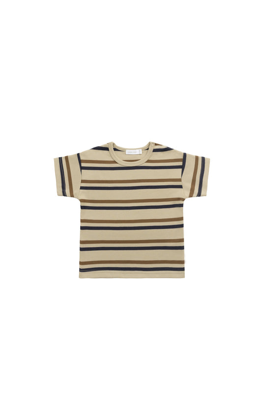 Pima Cotton Hunter Tee - Hudson Stripe