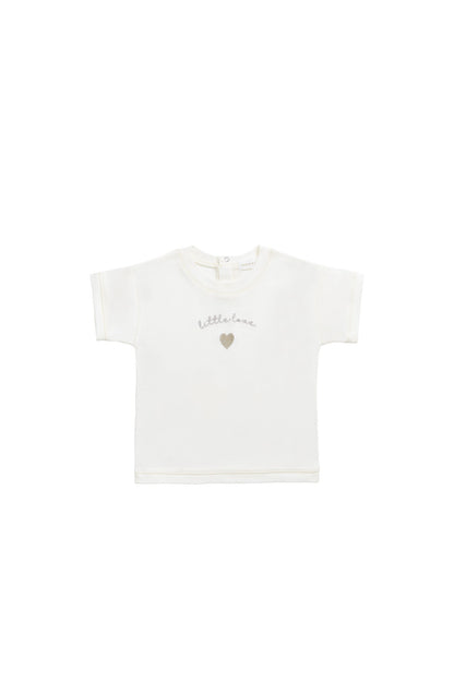 Pima Cotton Mimi Top - Parchment Little Love Violet