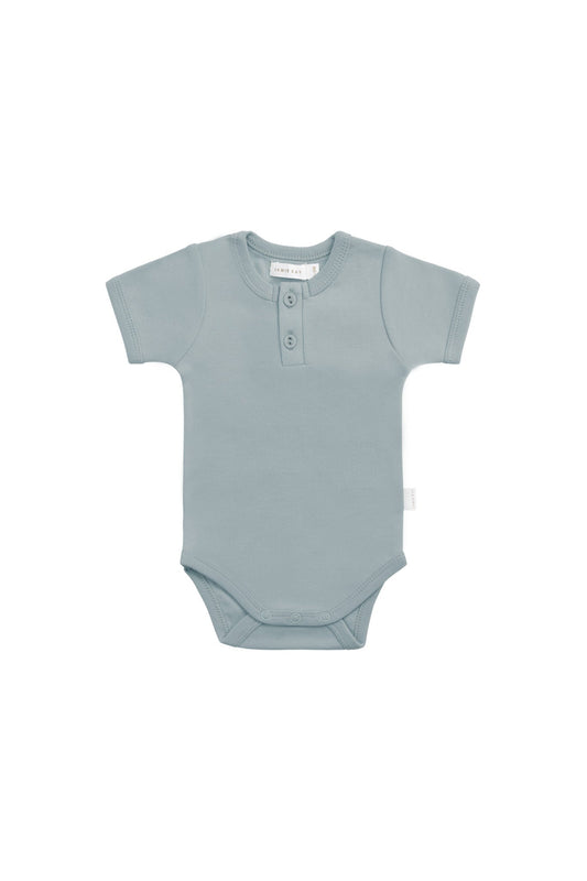 Organic Cotton Benny Tee Bodysuit - Pond