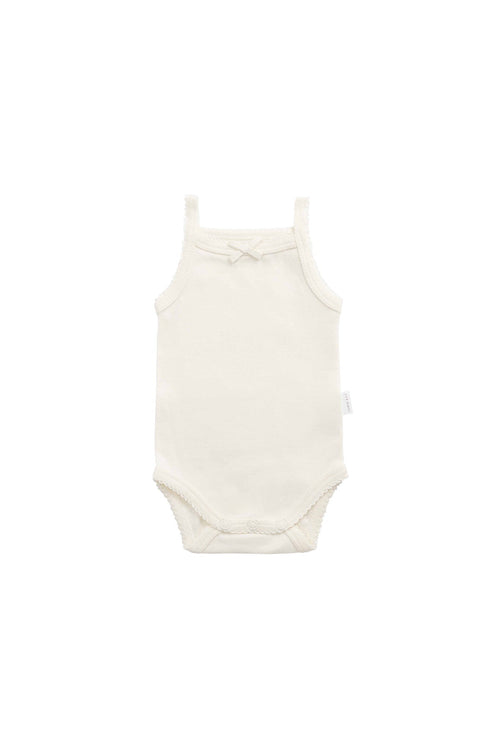 Organic Cotton Bridget Singlet Bodysuit - Buttermilk