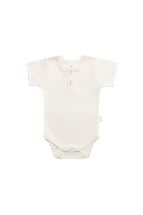 Organic Cotton Darcy Tee Bodysuit - Buttermilk