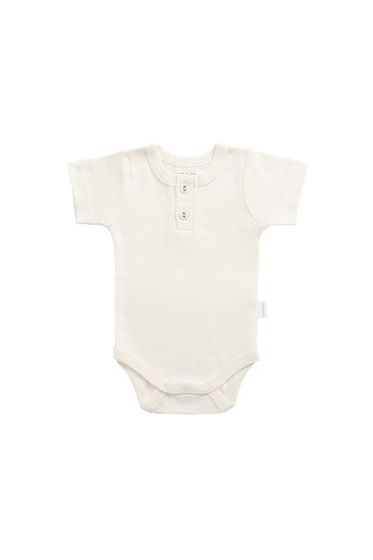 Organic Cotton Darcy Tee Bodysuit - Buttermilk