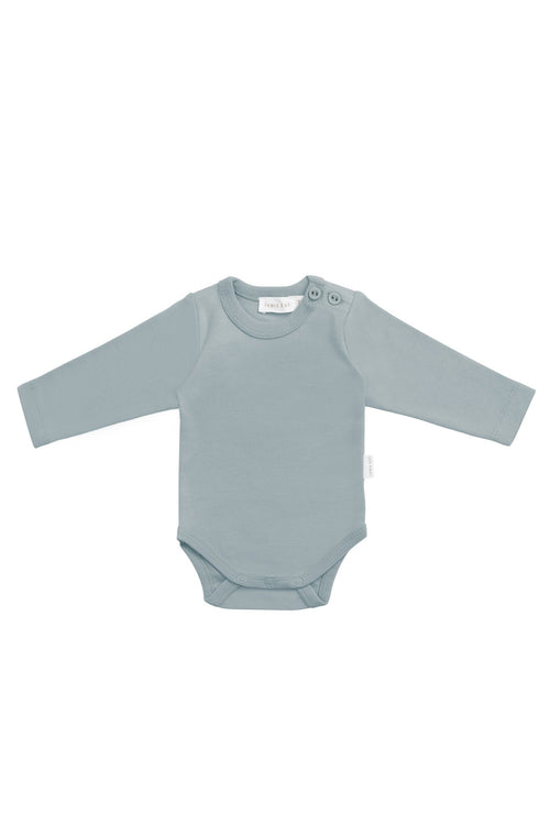 Organic Cotton Elora Long Sleeve Bodysuit - Pond
