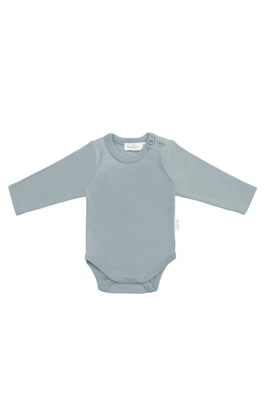 Organic Cotton Elora Long Sleeve Bodysuit - Pond