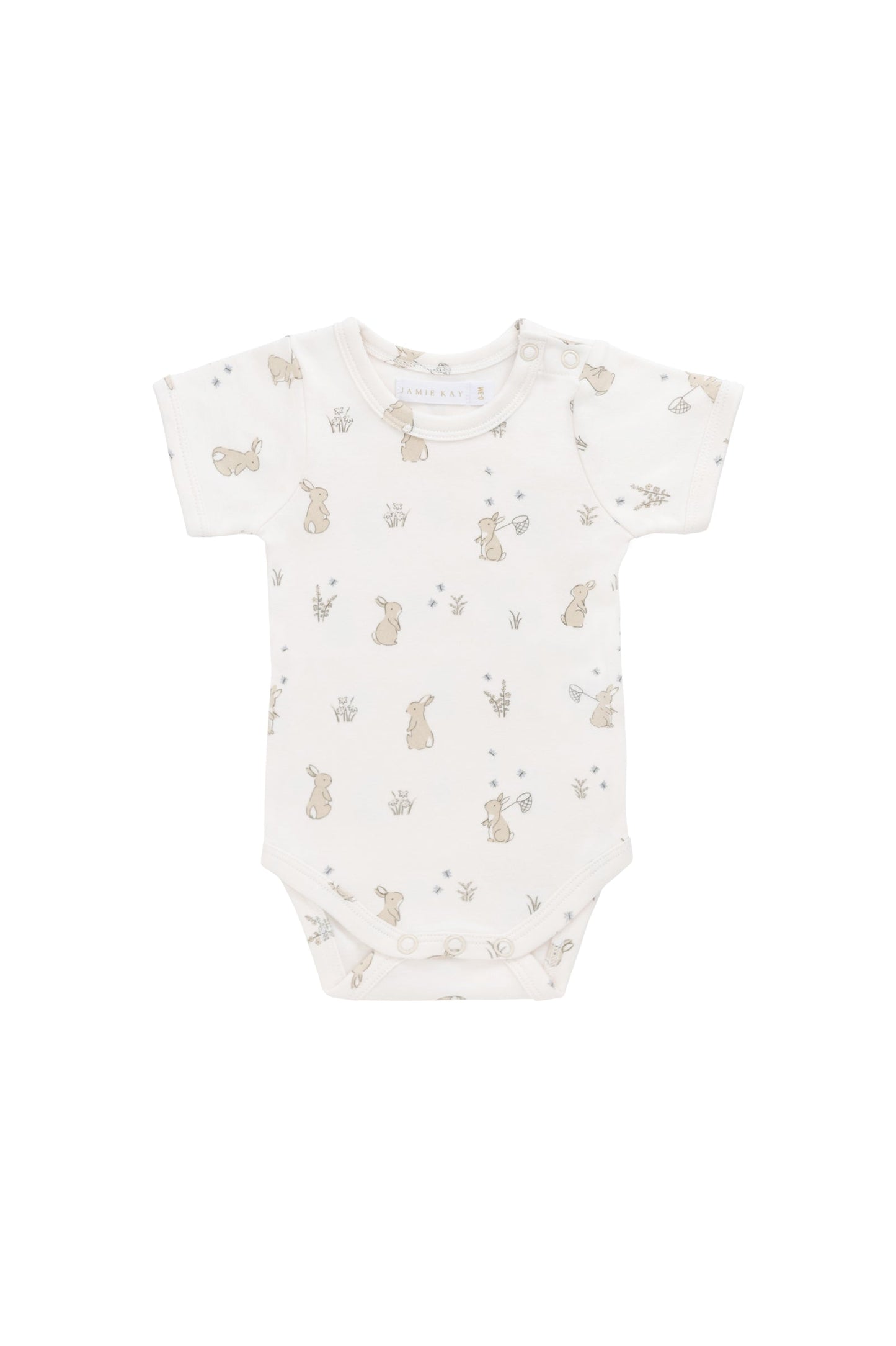 Organic Cotton Hudson Short Sleeve Bodysuit - Lapin Jardin
