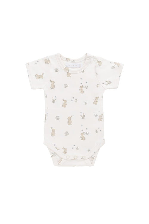 Organic Cotton Hudson Short Sleeve Bodysuit - Lapin Jardin