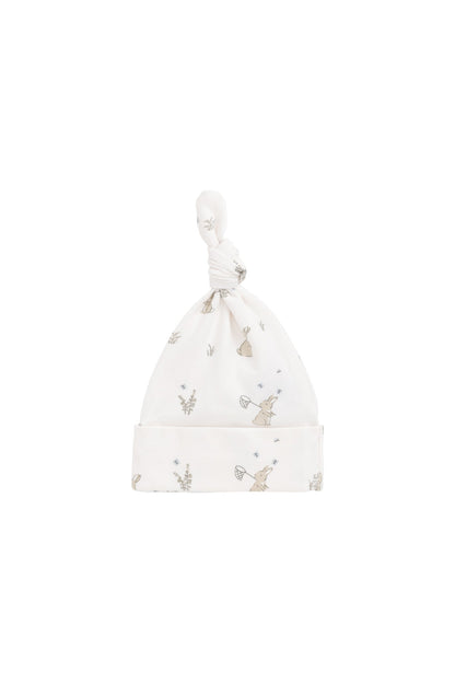Organic Cotton Knot Beanie - Lapin Jardin