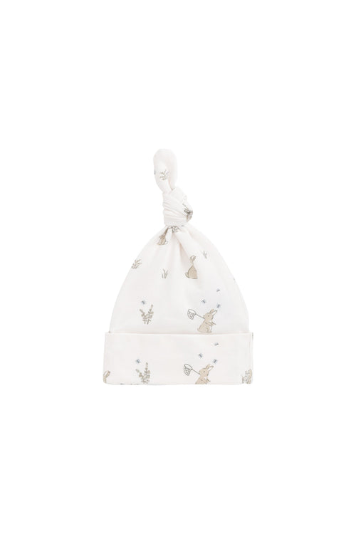 Organic Cotton Knot Beanie - Lapin Jardin