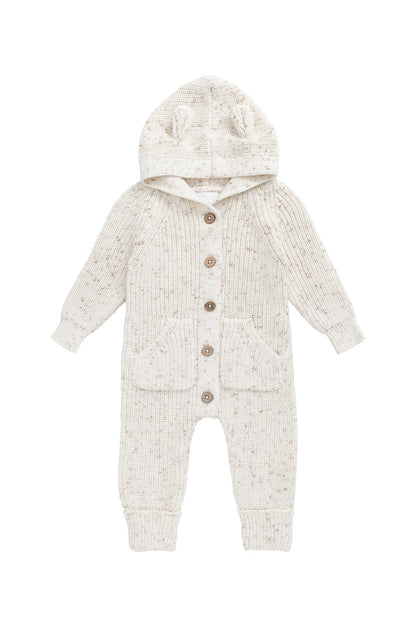 Bear Knit Onepiece - Pistachio Fleck