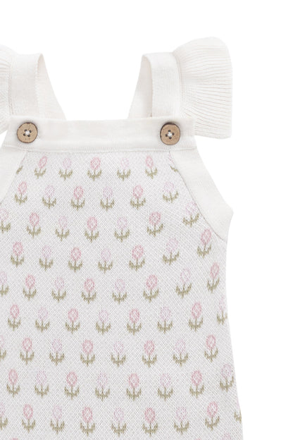 Savannah Onepiece - Olivia Jacquard Slightly Pink
