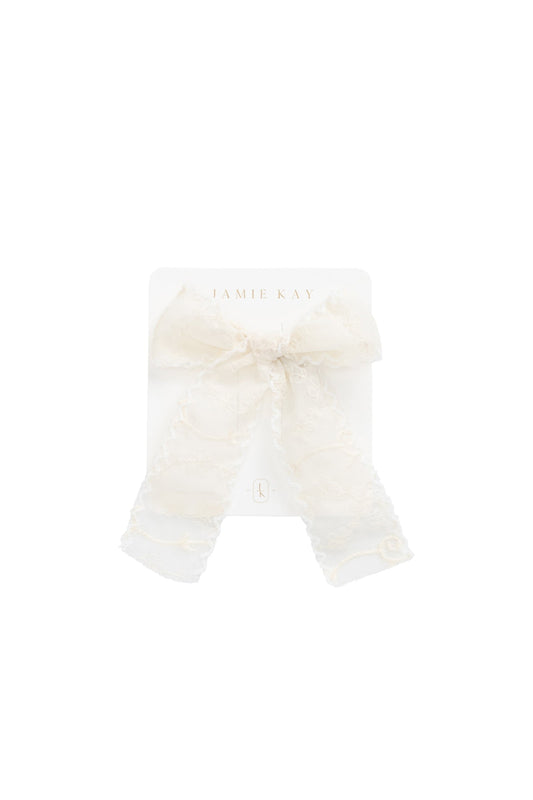 Violette Lace Bow - Star White