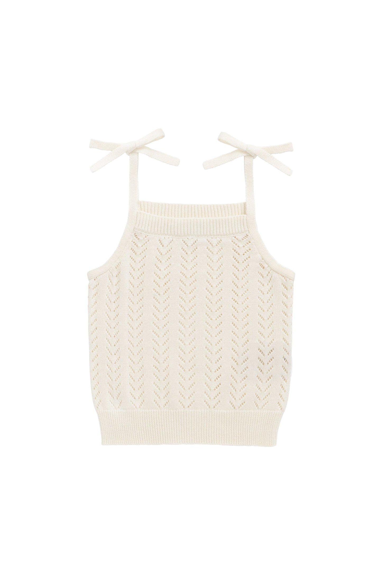 Aria Knitted Singlet - Parchment
