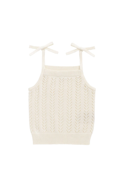 Aria Knitted Singlet - Parchment