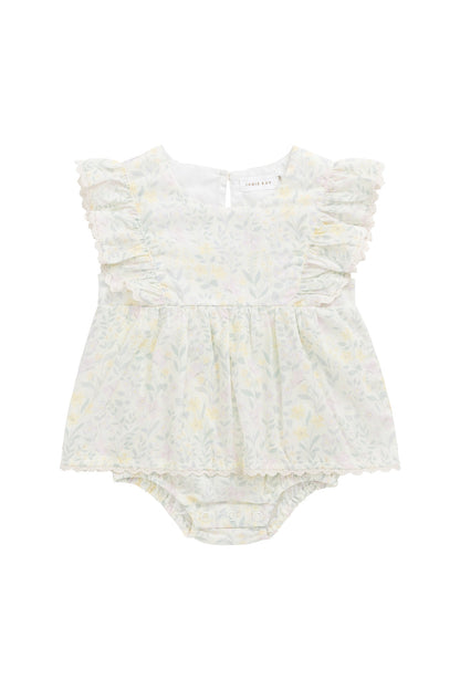 Organic Cotton Delaney Playsuit - Daphne Egret
