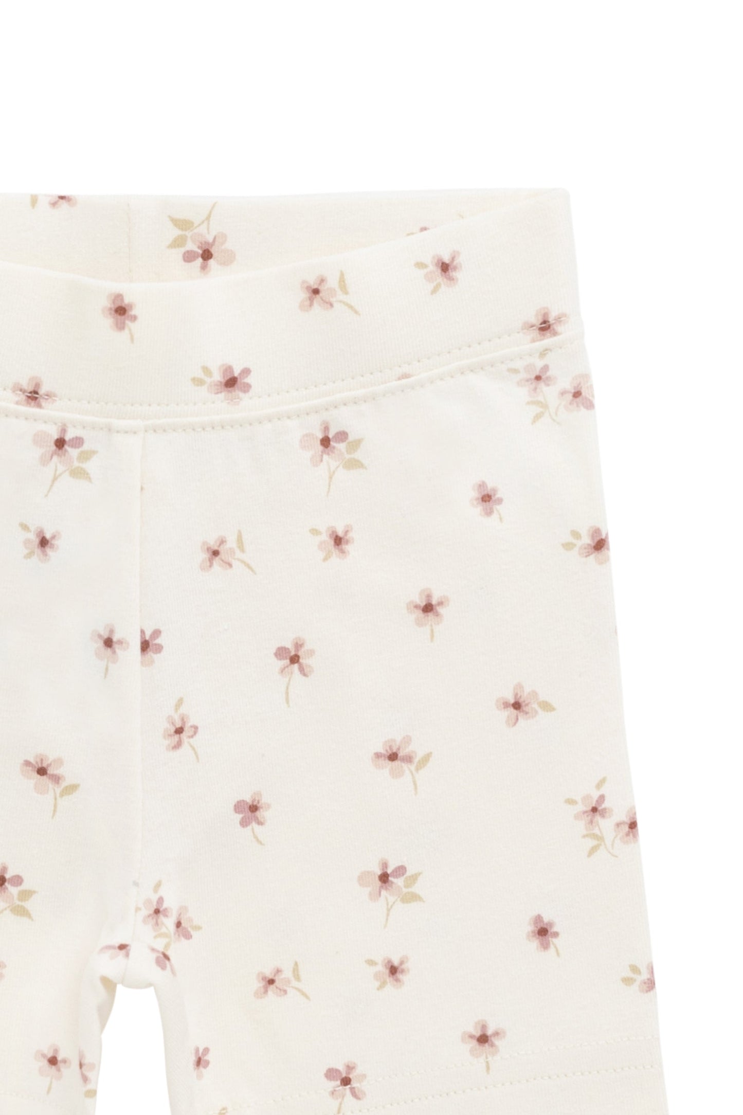 Organic Cotton Everyday Bike Short - Simple Flowers Egret