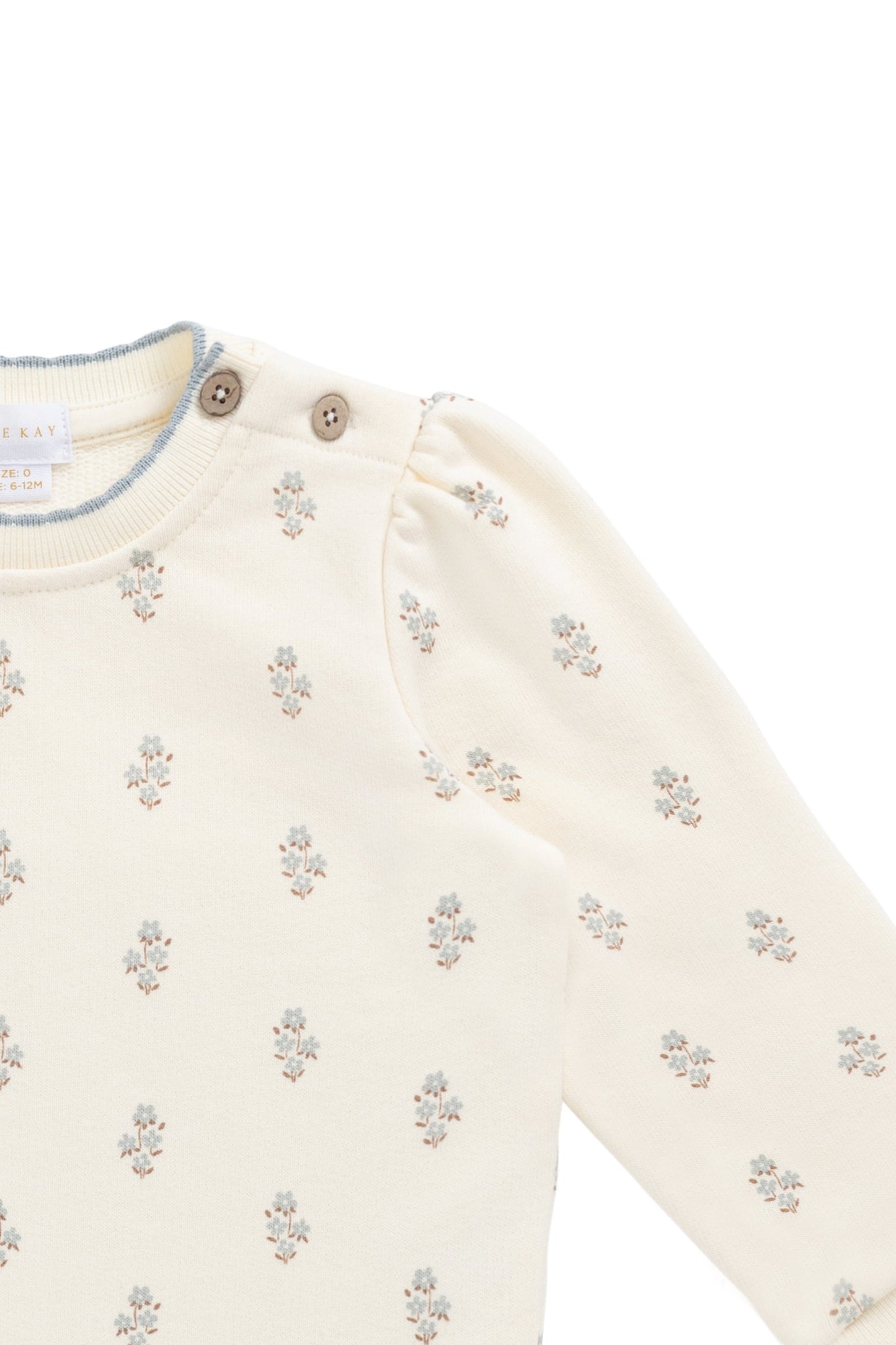 Organic Cotton Monroe Sweatshirt - Rachelle Blue Fox
