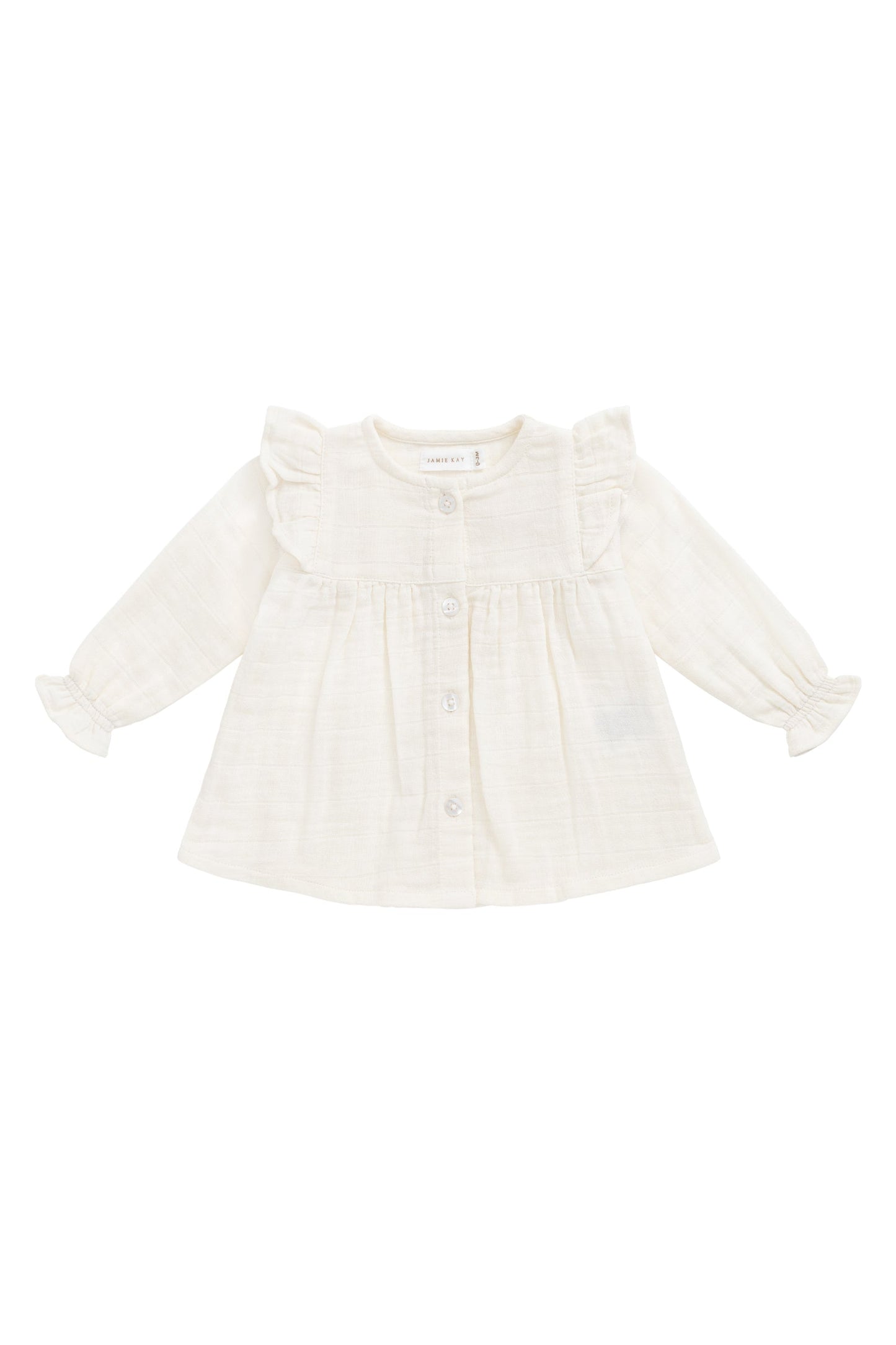 Organic Cotton Muslin Ava Blouse - Parchment