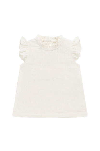 Organic Cotton Muslin EdithTop - Parchment