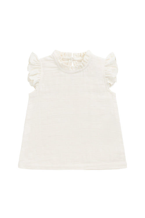 Organic Cotton Muslin EdithTop - Parchment