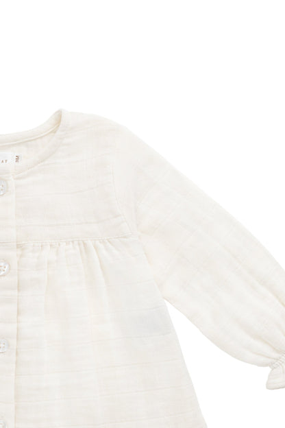 Organic Cotton Muslin Eloise Top - Parchment