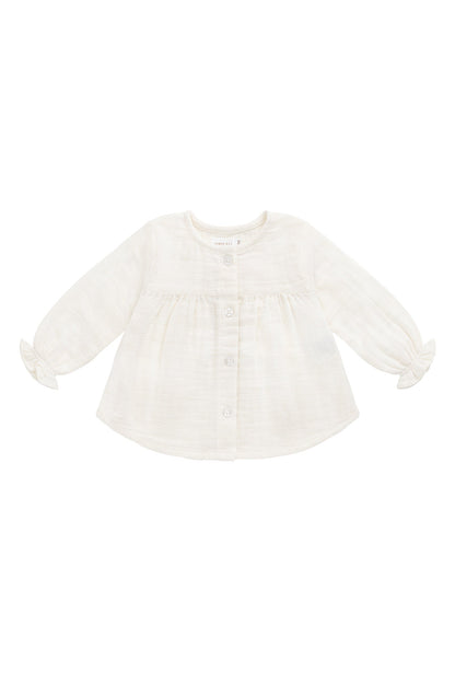 Organic Cotton Muslin Eloise Top - Parchment