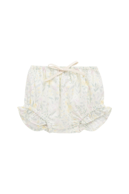 Organic Cotton Voile Frill Bloomer - Daphne Egret