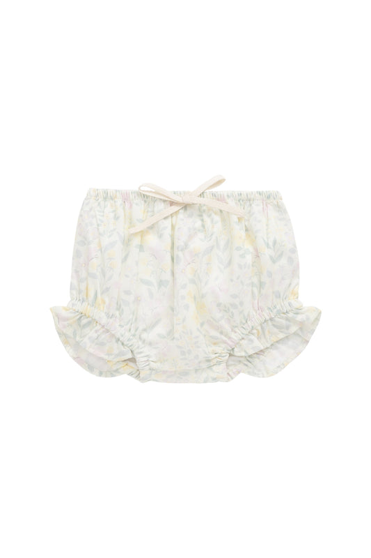 Organic Cotton Voile Frill Bloomer - Daphne Egret