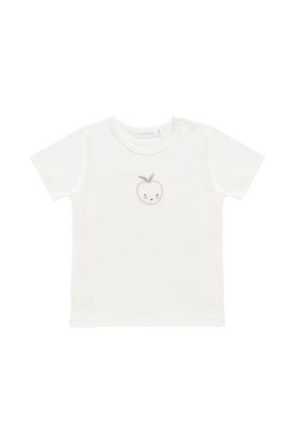 Pima Cotton Aude Top - Parchment Peachy