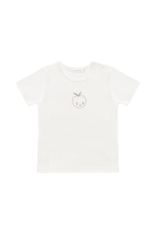 Pima Cotton Aude Top - Parchment Peachy