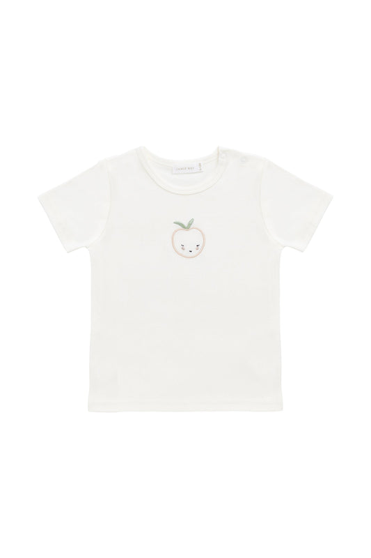 Pima Cotton Aude Top - Parchment Peachy