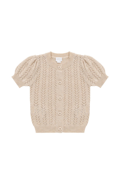 Aria Knitted Top - Oatmeal Marle