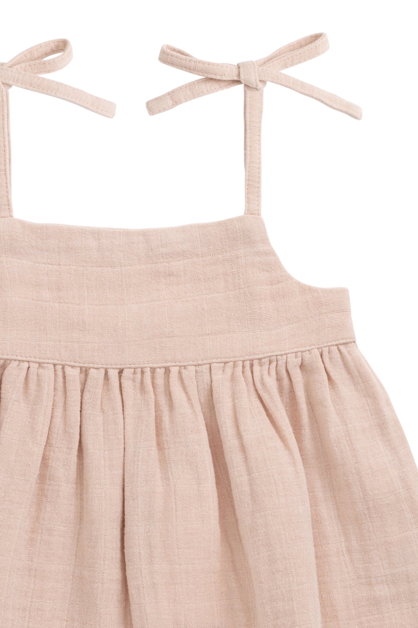 Organic Cotton Muslin Briella Top - Chalky Pink