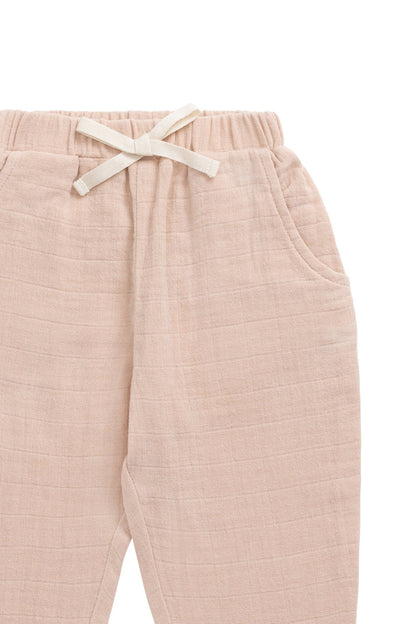 Organic Cotton Muslin Cordelia Pant - Chalky Pink
