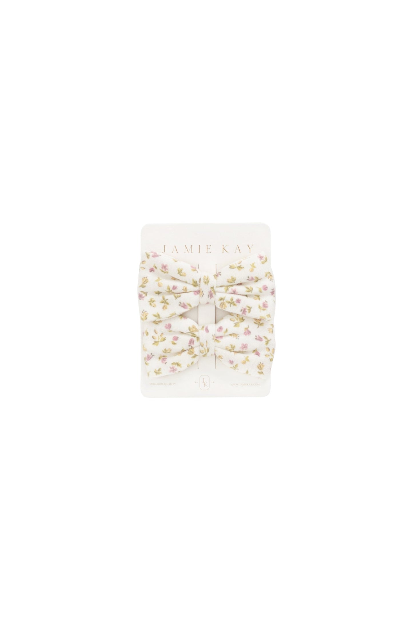 Organic Cotton Noelle 2pk Bow - Pippa Pink
