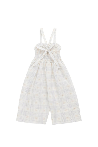 Organic Cotton Arabella Jumpsuit - Marguerite Egret