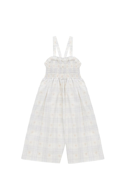 Organic Cotton Arabella Jumpsuit - Marguerite Egret