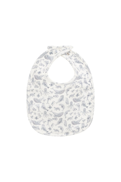 Organic Cotton Bib - Sea Life