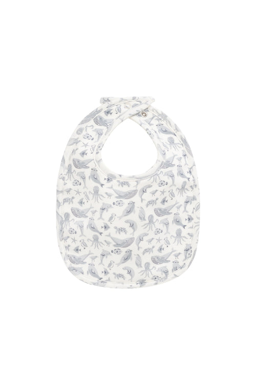 Organic Cotton Bib - Sea Life