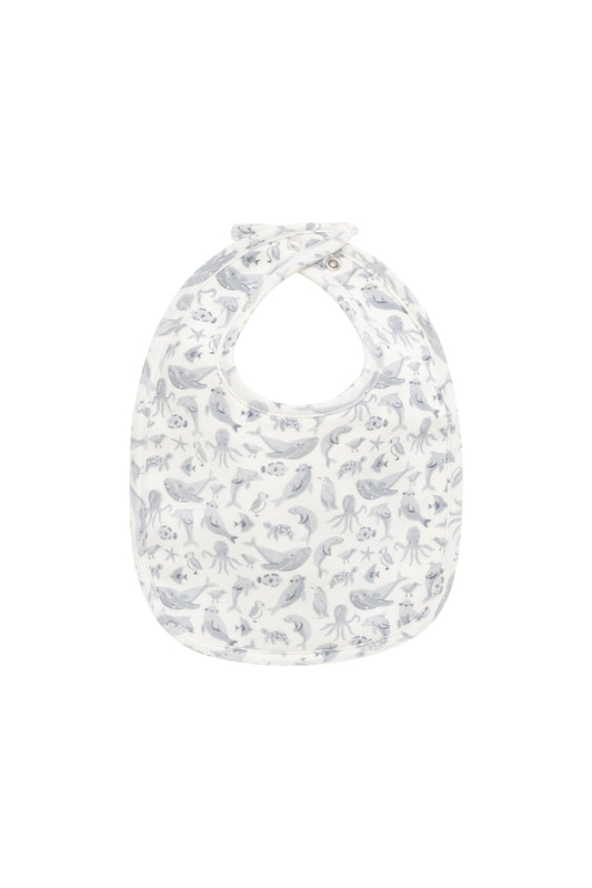 Organic Cotton Bib - Sea Life
