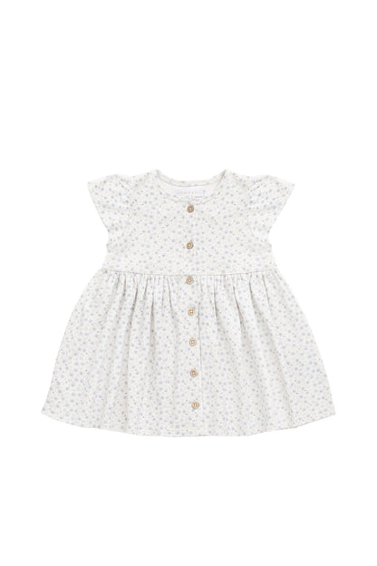 Organic Cotton Dahlia Dress - Penelope Evening Haze