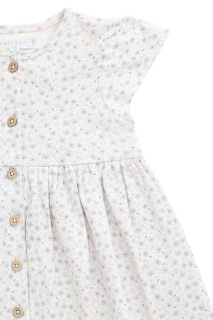 Organic Cotton Dahlia Dress - Penelope Evening Haze