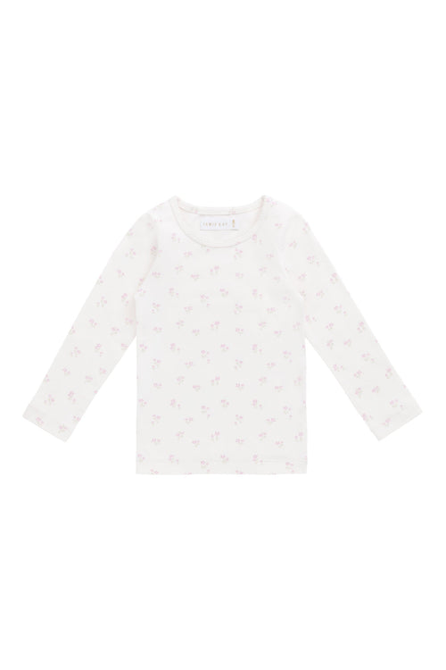 Organic Cotton Long Sleeve Top - Pauline Pink