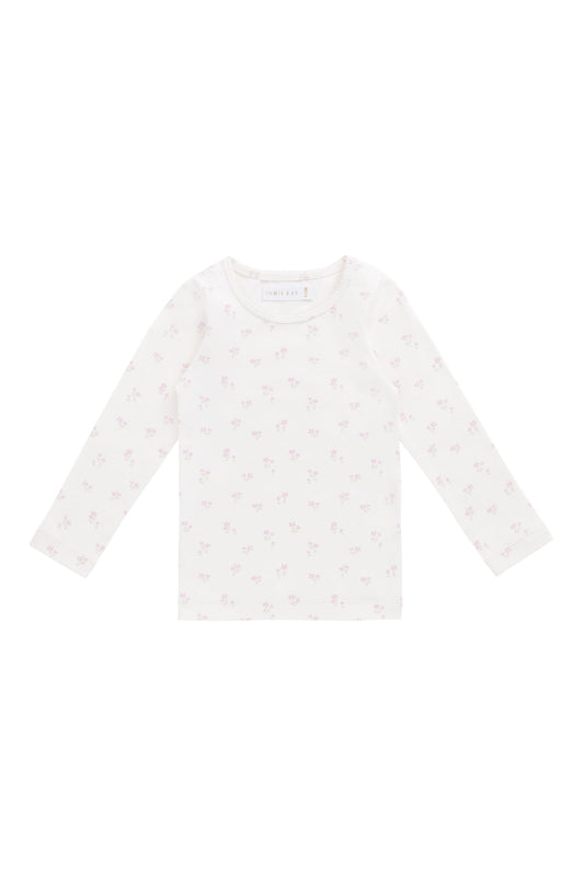 Organic Cotton Long Sleeve Top - Pauline Pink
