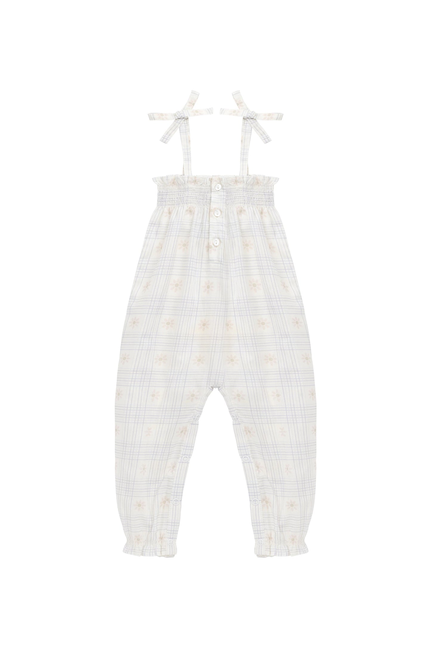 Organic Cotton Mirabel Jumpsuit - Marguerite Egret