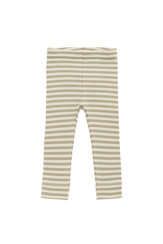 Organic Cotton Modal Everyday Legging - Slim Stripe Pampas/Sun Rays