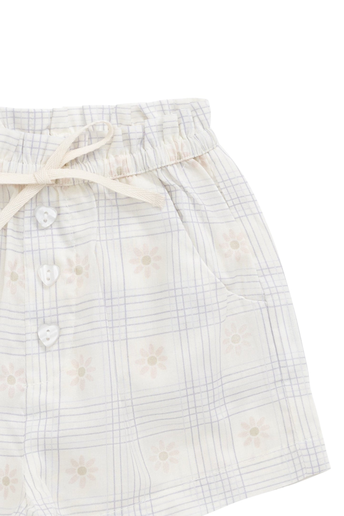 Organic Cotton Neve Short - Marguerite Egret