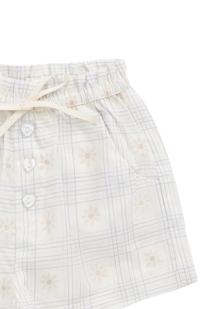 Organic Cotton Neve Short - Marguerite Egret